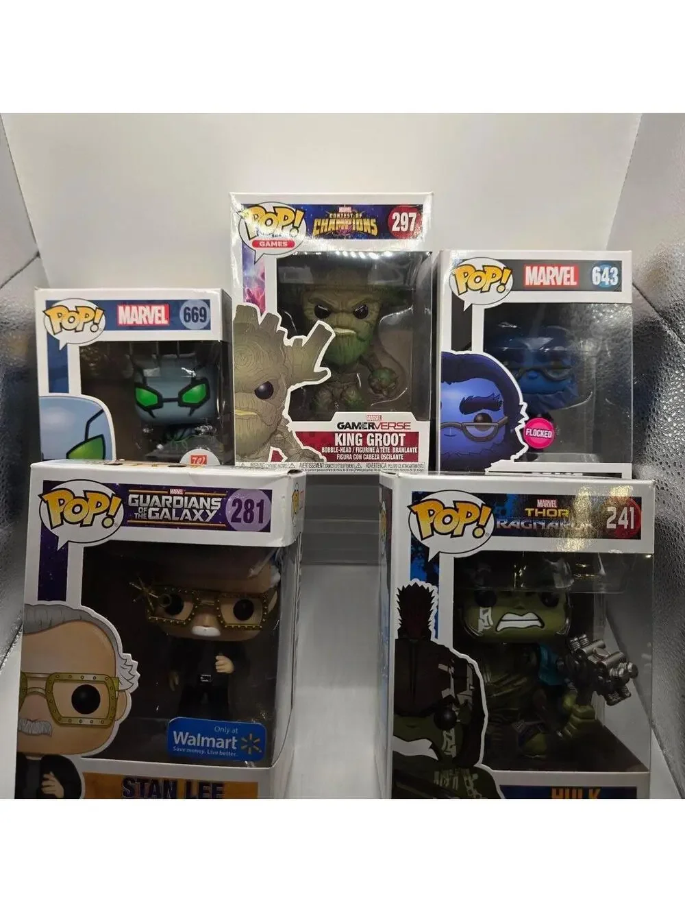 Lot of 5 Funko Pop Marvel Vinyl Figures: Including Stan Lee Exclusive